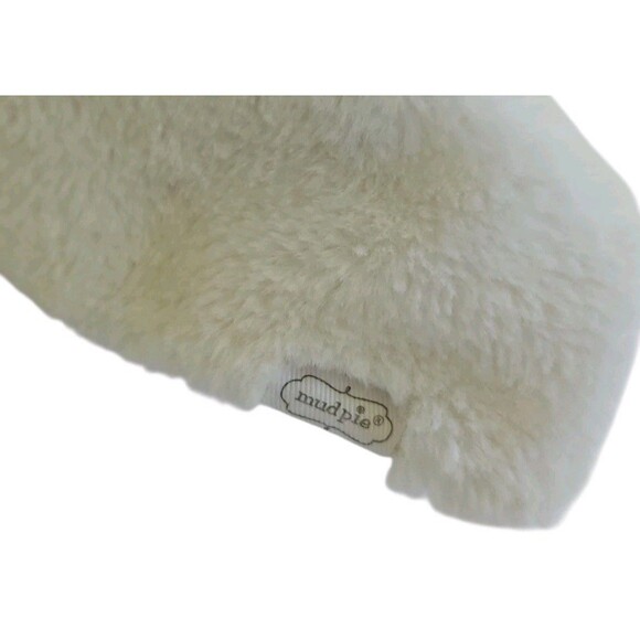 Mud Pie Lovey Security Blanket Baby Bear Angel Prayer Soft White Plush Fur 13" - Picture 4 of 6